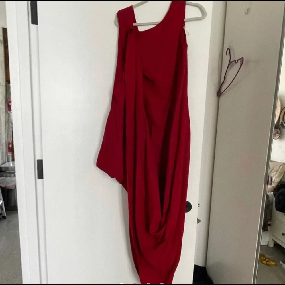 👹NWOT Wool H&M collection High Low Draped Asymmetric Avant-garde Hitched up 4 - Picture 6 of 12